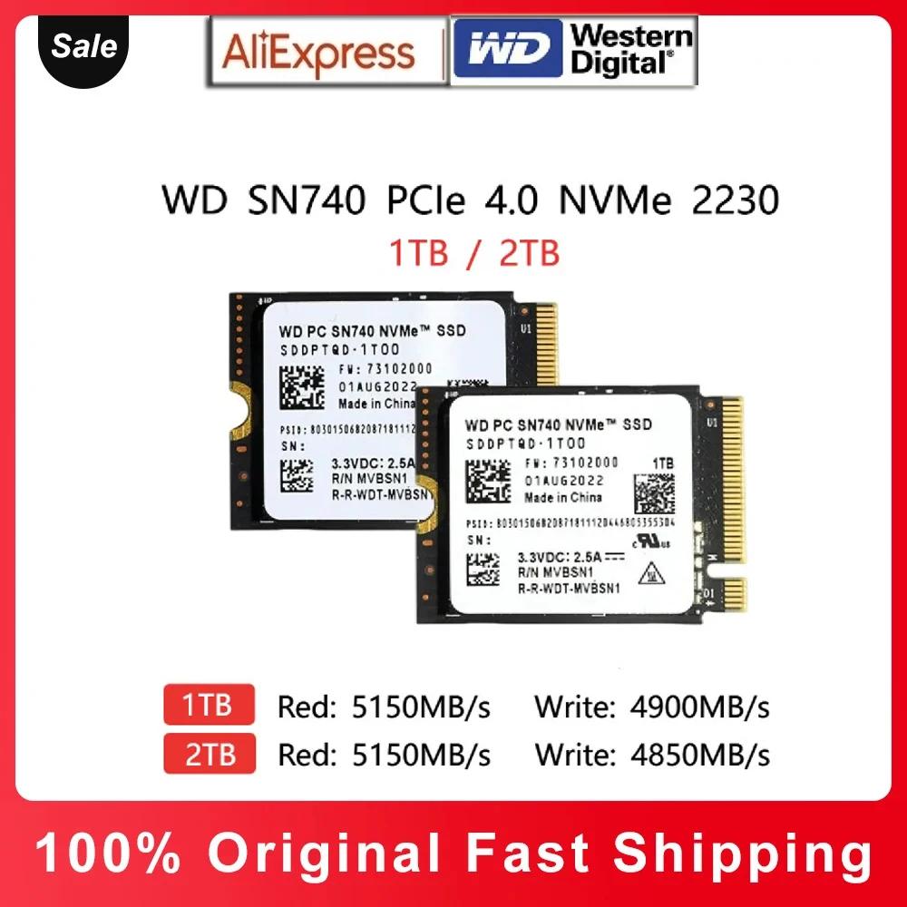   WD SN740, 2TB, 1T NVMe SSD, PCIe4.0, 2230 M.2, ָ Ʈ ̺,  ũ α ٸ GPD ǽ Ʈ º PC